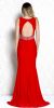 Alluring Sequins Bodice Keyhole Back Long Formal Prom Dress back in Red